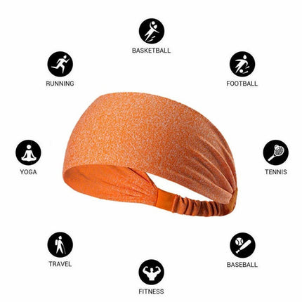 Sports Headbands For Men & Women -5 Pack,  Wicking Sweatbands, Elastic