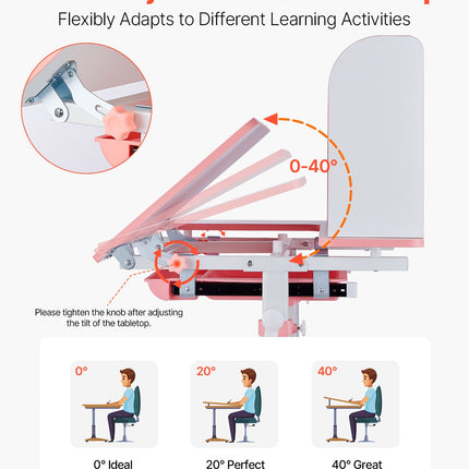 Kids Study Chair And Desk Set, Study Desk And Chair For Kids With