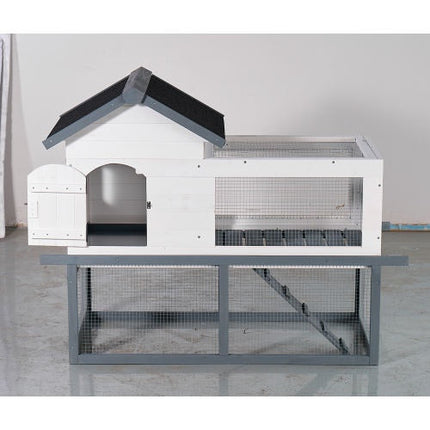 53-inch Double-tier Wooden Outdoor Indoor Waterproof Chicken Coop And