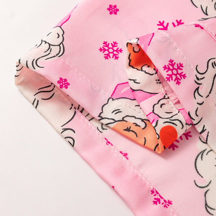 Christmas Santa Snowflake Shirt and Pants Pajama Set