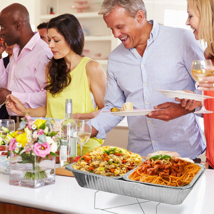 42Pcs Serve 6 Guests Disposable Chafing Dish Buffet Set Chafing