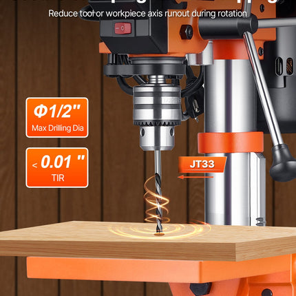 10'' 5-Speed Benchtop Drill Press Cast Iron Drill Press 3.2A