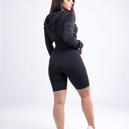 JupiterGear Athletic Zip-Up Crop Hoodie Jacket