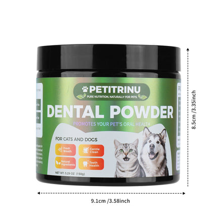 PETITRINU Natural Dental Powder For Cats And Dogs, Fresh Breath Gentle