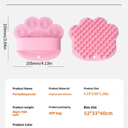 Dog Bath Brush,Pet Bath Comb Brush Soothing Massage Rubber Comb,Pet