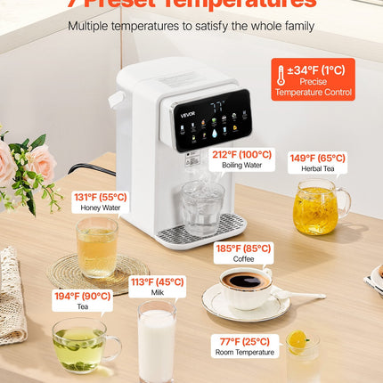 Countertop Instant Hot Water Dispenser With 7 Temps 7 Volumes 118oz
