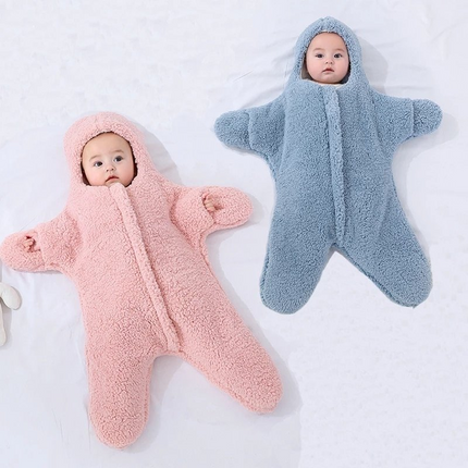 Comfortable Baby Starfish Lamb Velvet Sleeping Bag