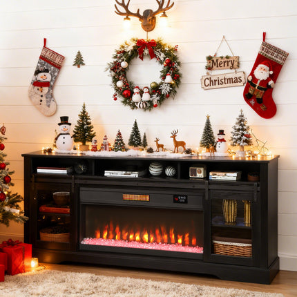 Fireplace TV Stand for TVs Up to 80 Inch, TV Console with Electric