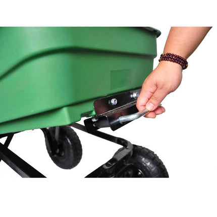 Folding Garden Dump Cart With Steel Frame And 10-in., 300-Pound