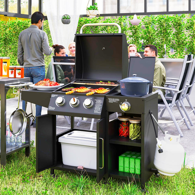 Ultimate Backyard Sizzler: 310 Sq. In. Gas Grill with Side Burner