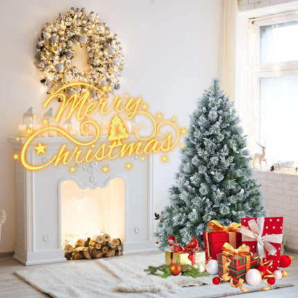 4FT Snow Flocked Christmas Tree Premium Artificial Christmas Tree With