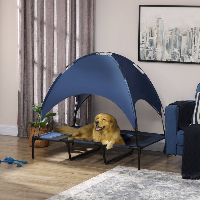 48" x 36" Elevated Portable Dog Cot Cooling Pet Bed with UV Protection