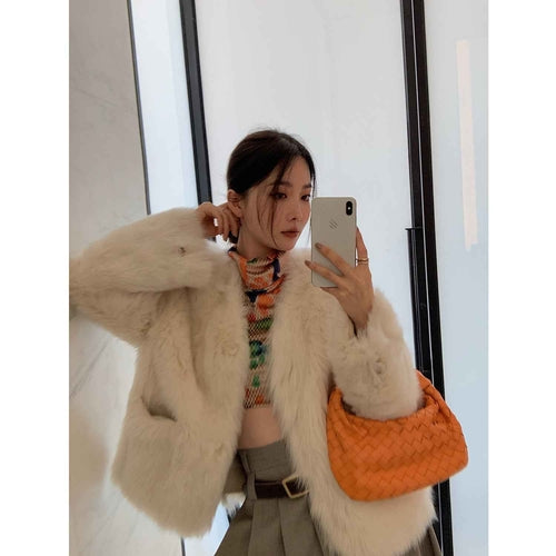 Fireladyfur Women's Pink Tuscan Sheepskin Coat“Babylon Phantom Nights”
