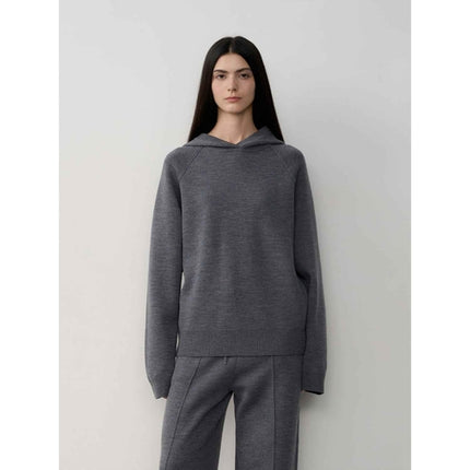 Fireladyfur Women's Wool Knit Hooded Set"Urban One"