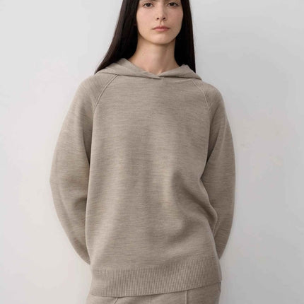 Fireladyfur Women's Wool Knit Hooded Set"Urban One"