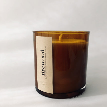 firewood scented candle