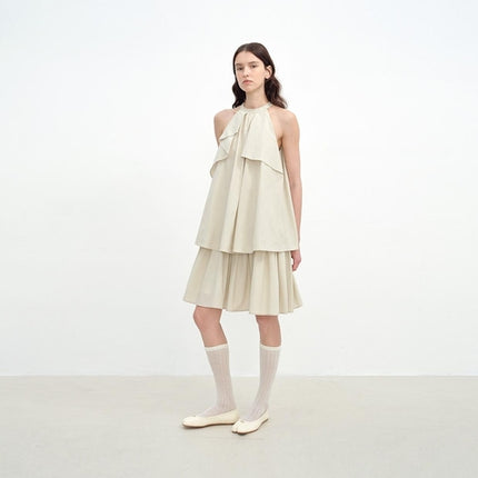 "Floating Island Manor" small stand-up collar design asymmetrical