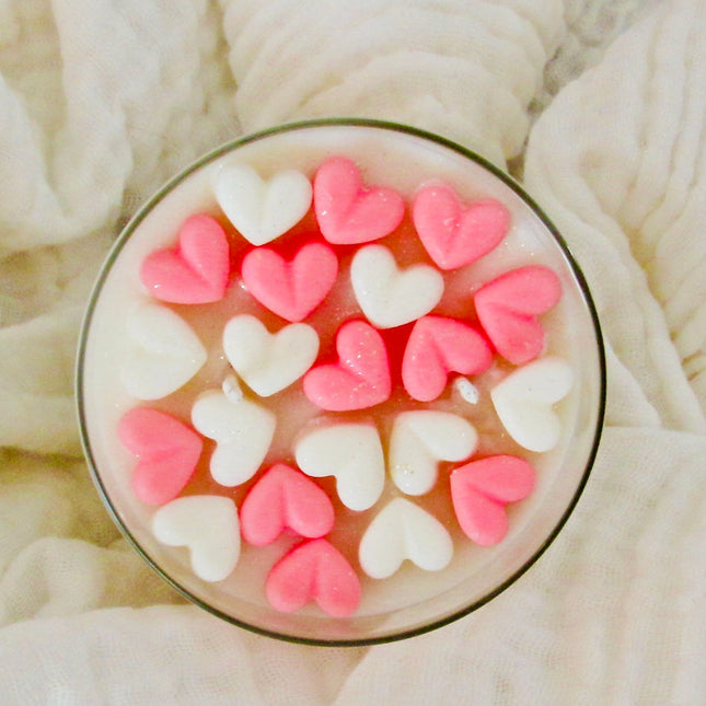Soy Wax Candle with Hearts