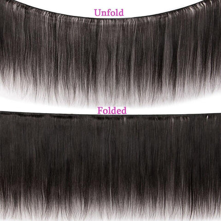10A Grade 3/4 Straight Curve Fumi Human Hair bundles with 4x4 Closures