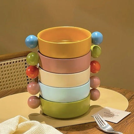 Gelato Pasta Bowl - Cute Dopamine Whimsical Ceramic Dinnerware