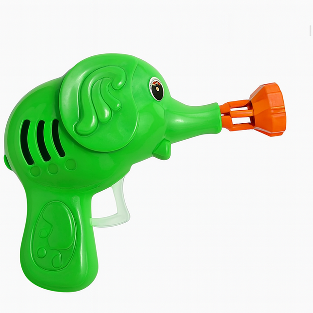 Elephant Bubble Blower Toy – Green & Orange