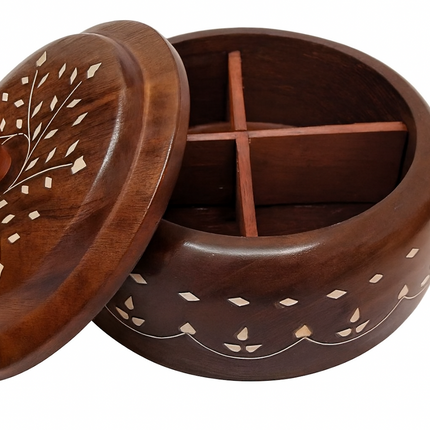 Inlay Work Wooden Dry Fruit/Spice Box