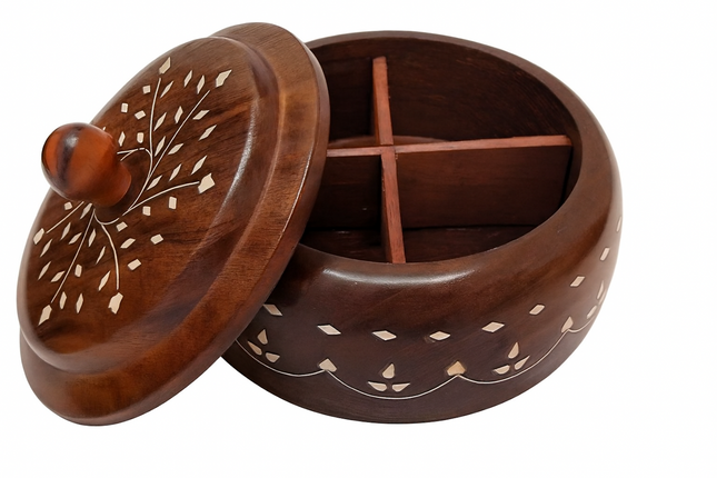 Inlay Work Wooden Dry Fruit/Spice Box