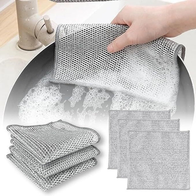 Non Scratch Wire Dish Cloth Pack of 3 – Steel