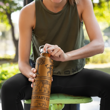 Bastar Art Bottle – Tribal Design, 750ml