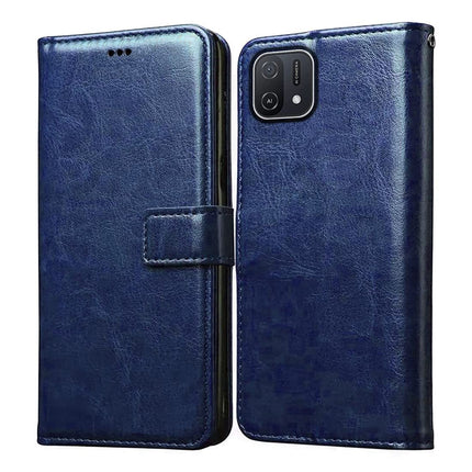 A16K Blue Leather Wallet Phone Case