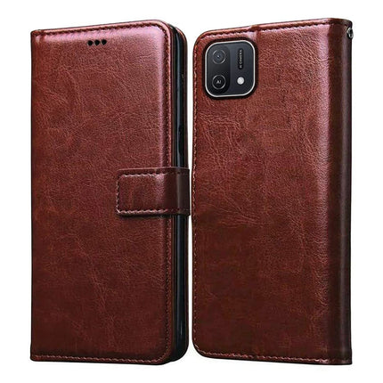 A16K Brown Leather Wallet Phone Case