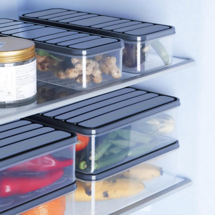 Fridge Organizer Box Pack of 6 with Lids – 1200ML
