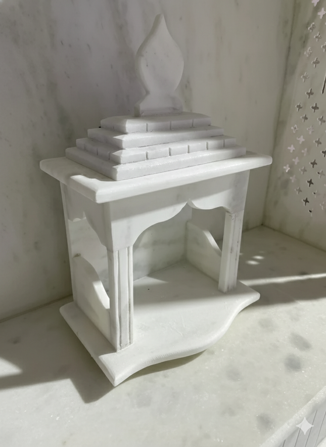 Mini Marble Temple for Home Décor & Puja