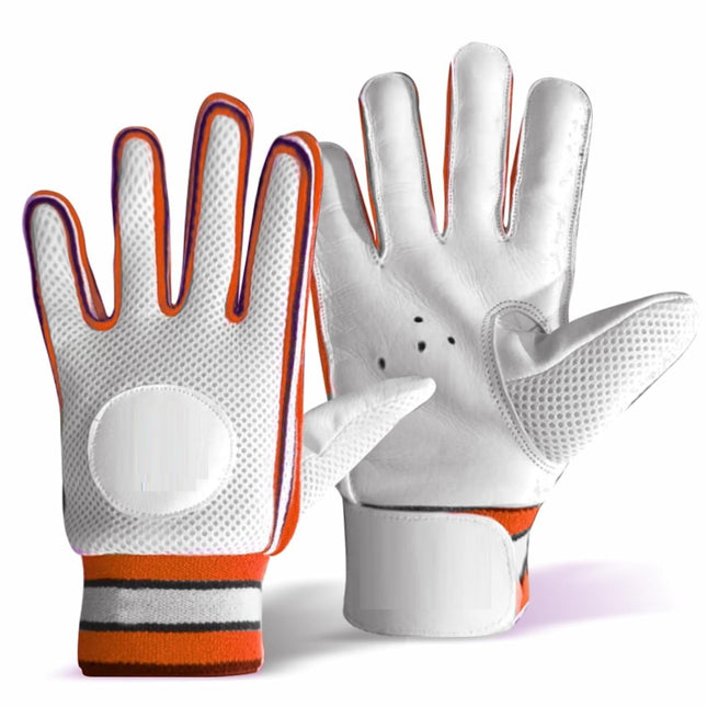 League White Orange Batting Gloves M