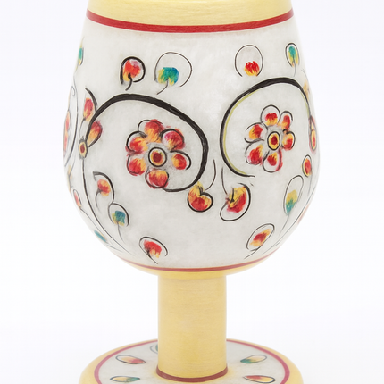 Hand-Painted Marble Look Goblet