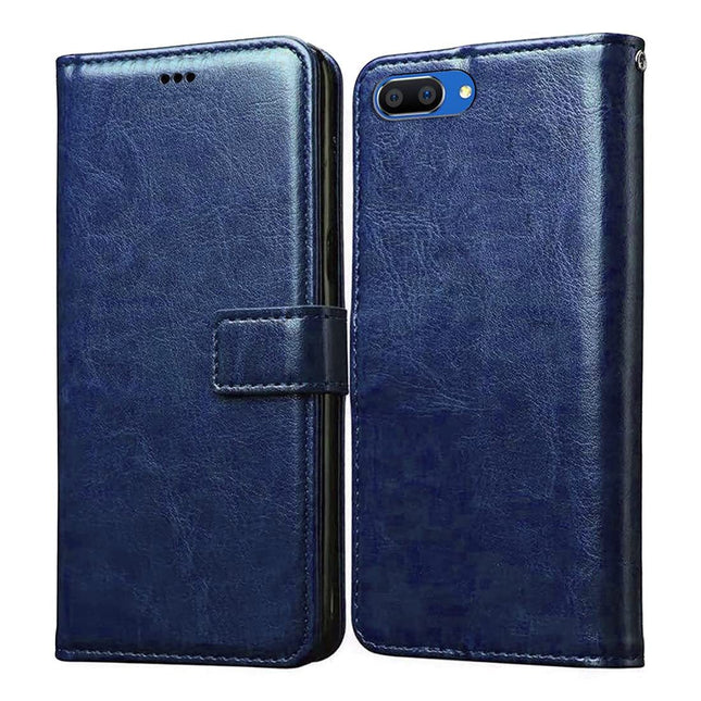 A3S Blue Leather Wallet Case