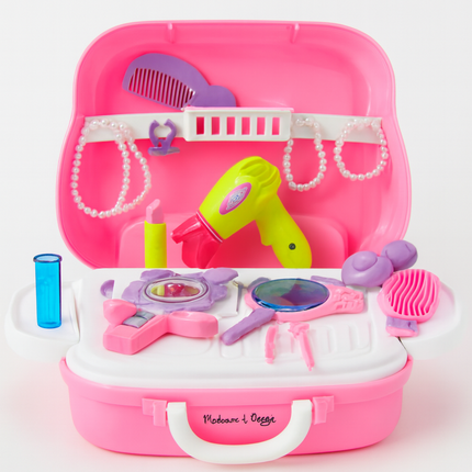 Kids Beauty Salon Toy Kit – Pink Case