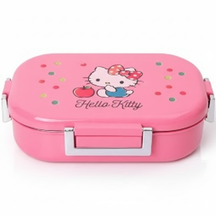 Hello Kitty Pink Metal Lunchbox – Kids Cartoon Tin Box