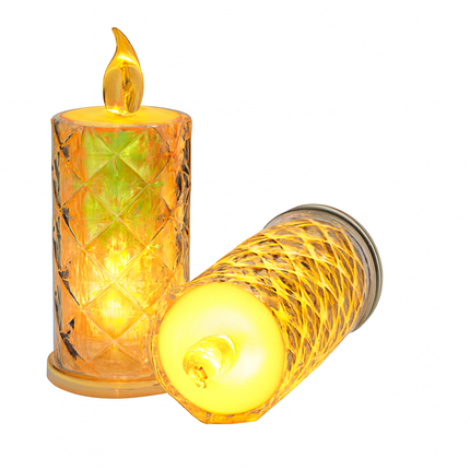 Textured LED Flameless Candle – Warm Glow