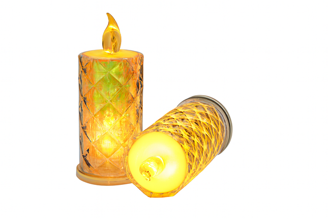 Textured LED Flameless Candle – Warm Glow