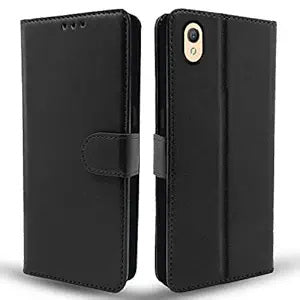 A37 Black Leather Wallet Phone Case