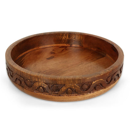 Wooden Serving Tray 10.5 Inches Natural Brown