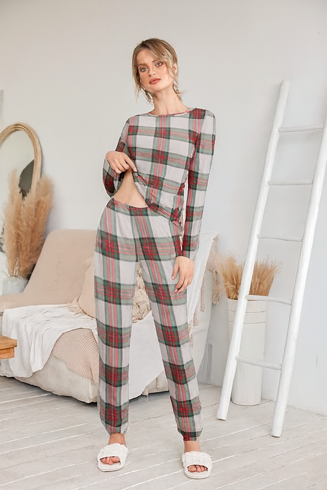 Two-Piece Relaxed Fit Co-Ord Set for Women-Brown (Size-M) | D55