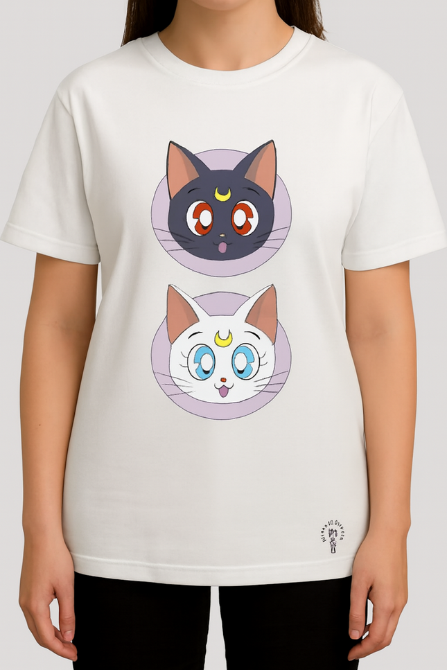 Women Graphic Print Round Neck Organic Cotton T-Shirt-White (Size-M) |