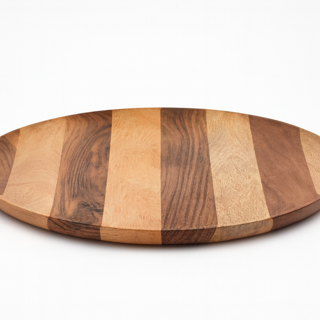 Handcrafted Oval Wooden Serving Tray
