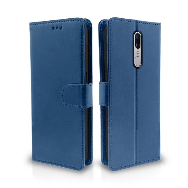 F11 Blue Flip Leather Case