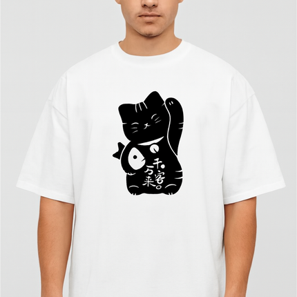 Men Graphic Print Round Neck Organic Cotton T-Shirt-White (Size-M) |