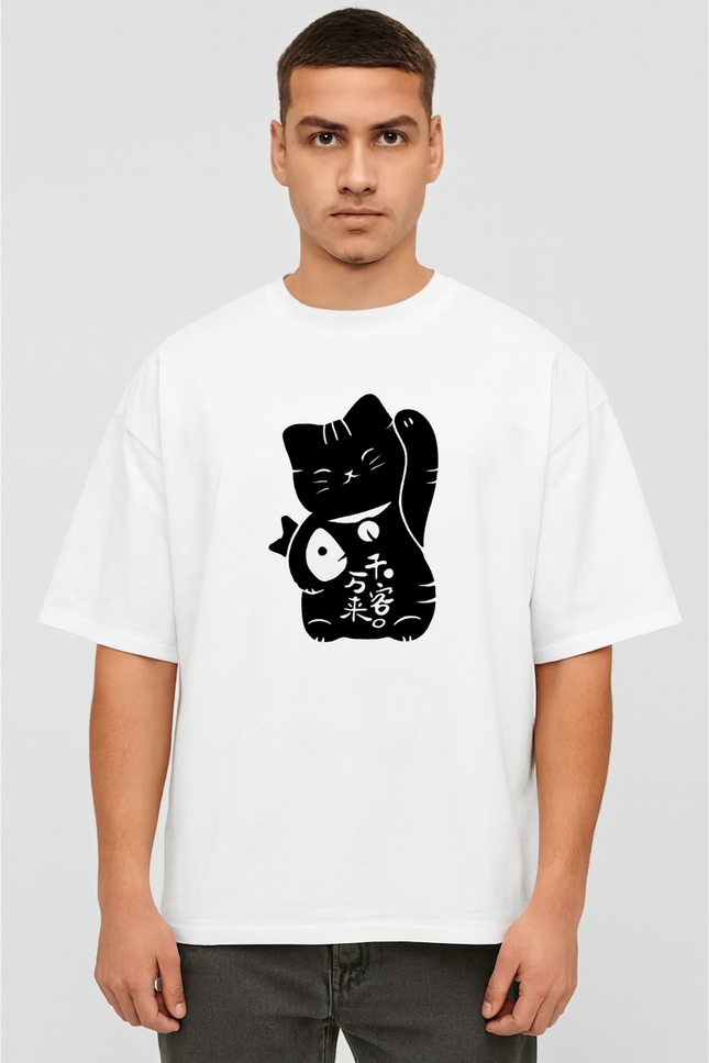 Men Graphic Print Round Neck Organic Cotton T-Shirt-White (Size-M) |