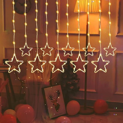 10 Star Curtain Lights
