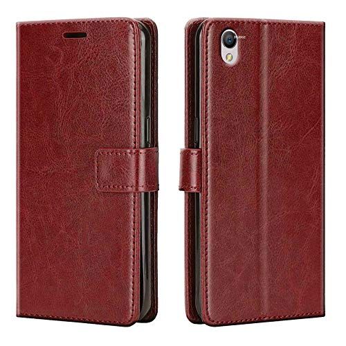 A37 Brown Leather Wallet Phone Case